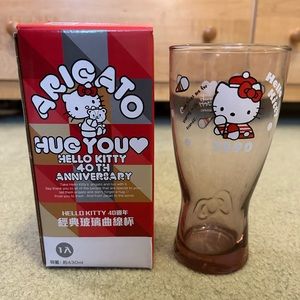 Hello Kitty 40th Anniversary Arigato Hug You Cup/Glassware Special Collectible
